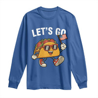Let’s Go Taco Patriotic Long Sleeve Shirt Funny 4th of July Food Humor