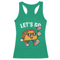 Let’s Go Taco Patriotic Racerback Tank Top Funny 4th of July Food Humor