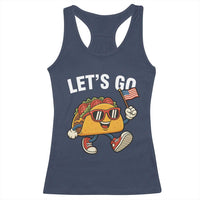 Let’s Go Taco Patriotic Racerback Tank Top Funny 4th of July Food Humor
