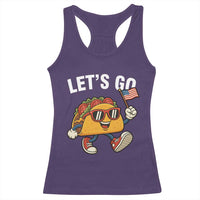 Let’s Go Taco Patriotic Racerback Tank Top Funny 4th of July Food Humor