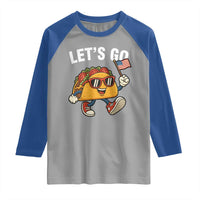 Let’s Go Taco Patriotic Raglan Shirt Funny 4th of July Food Humor