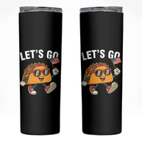 Let’s Go Taco Patriotic Skinny Tumbler Funny 4th of July Food Humor