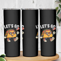 Let’s Go Taco Patriotic Skinny Tumbler Funny 4th of July Food Humor