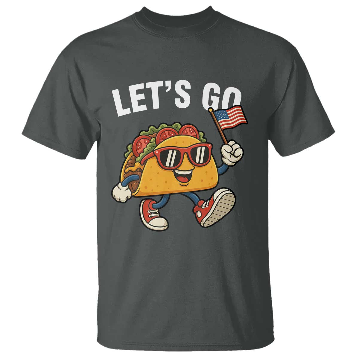 Let’s Go Taco Patriotic T Shirt Funny 4th of July Food Humor
