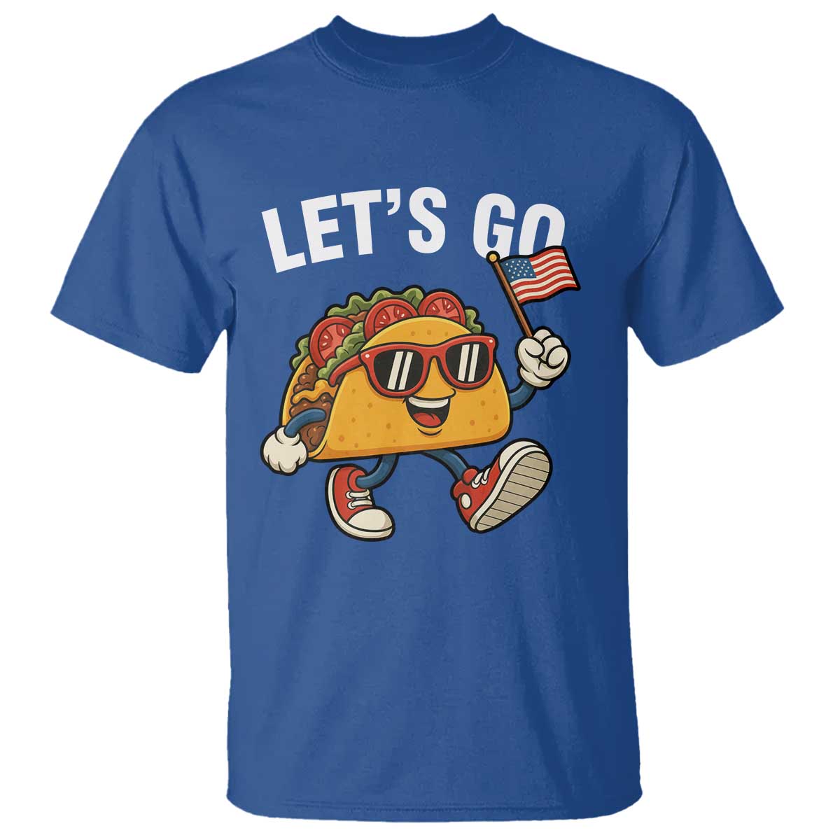Let’s Go Taco Patriotic T Shirt Funny 4th of July Food Humor