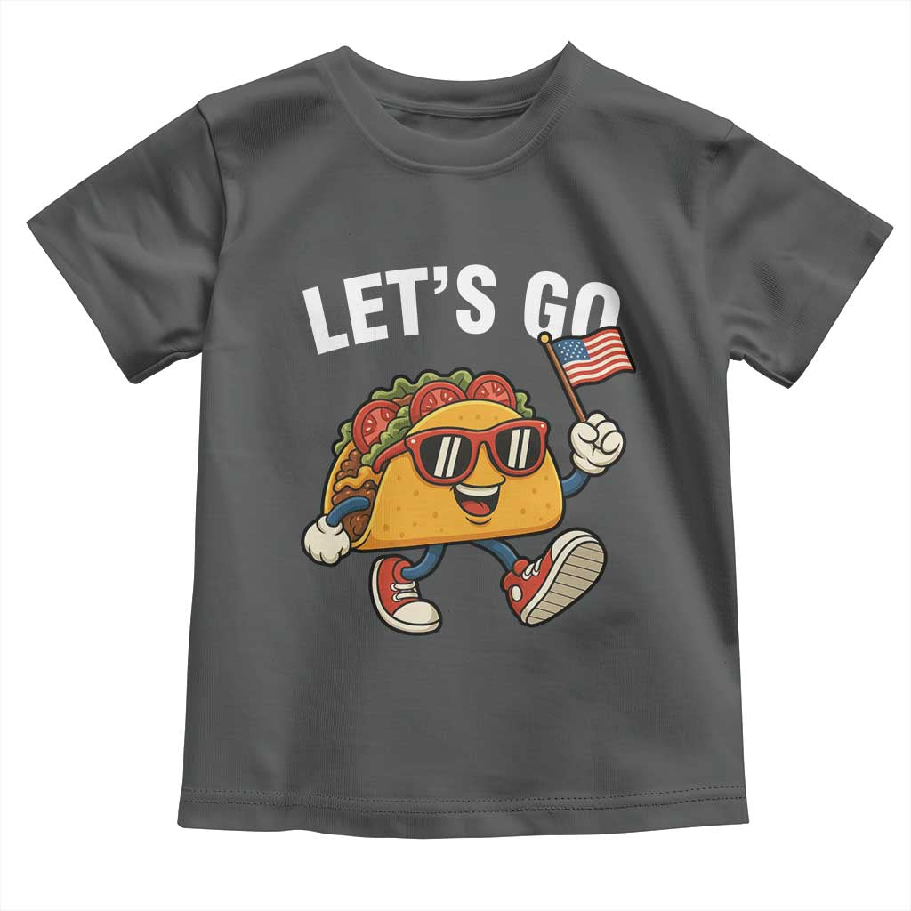 Let’s Go Taco Patriotic Toddler T Shirt Funny 4th of July Food Humor