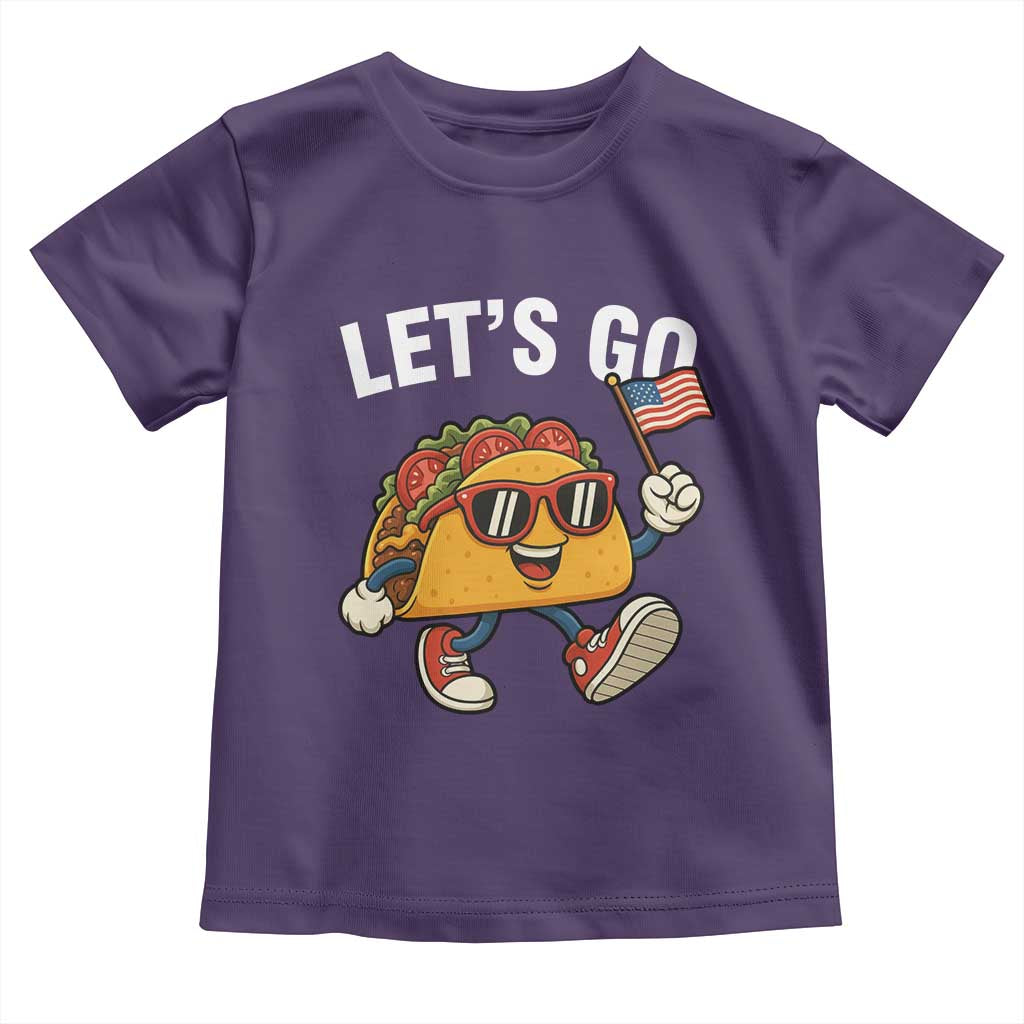 Let’s Go Taco Patriotic Toddler T Shirt Funny 4th of July Food Humor
