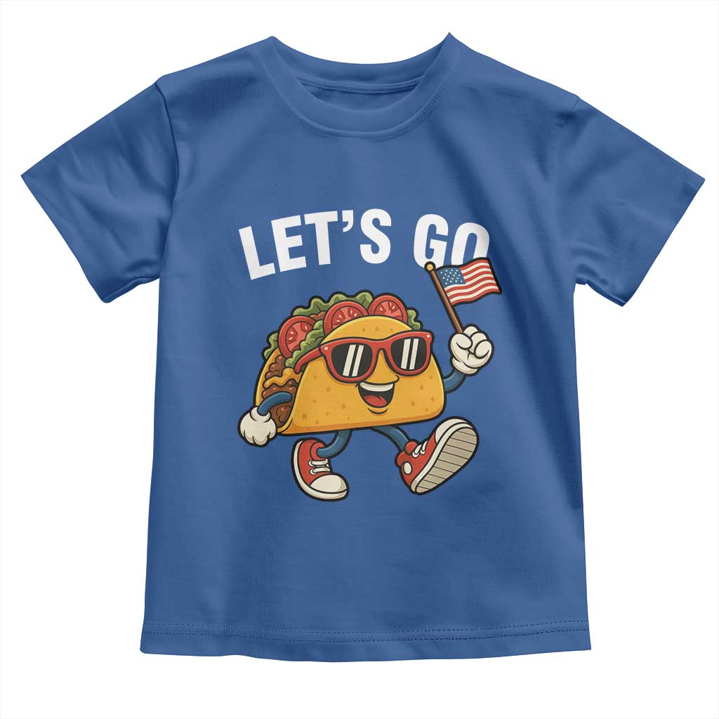 Let’s Go Taco Patriotic Toddler T Shirt Funny 4th of July Food Humor