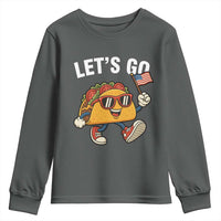Let’s Go Taco Patriotic Youth Sweatshirt Funny 4th of July Food Humor