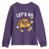Let’s Go Taco Patriotic Youth Sweatshirt Funny 4th of July Food Humor