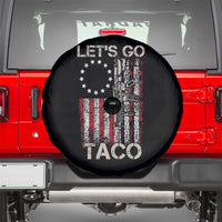 Let’s Go Taco Betsy Ross Flag Spare Tire Cover Vintage Patriotic Rifle Gun Rights