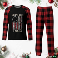 Let’s Go Taco Betsy Ross Flag Plaid Pajama Set Vintage Patriotic Rifle Gun Rights - Wonder Print Shop