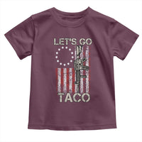 Let’s Go Taco Betsy Ross Flag Toddler T Shirt Vintage Patriotic Rifle Gun Rights