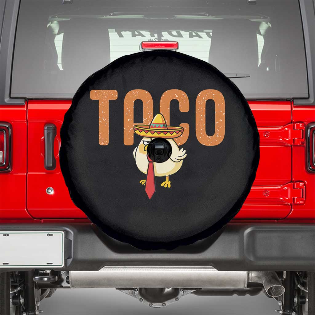 TACO Chicken in Sombrero Spare Tire Cover Funny Mexican Food