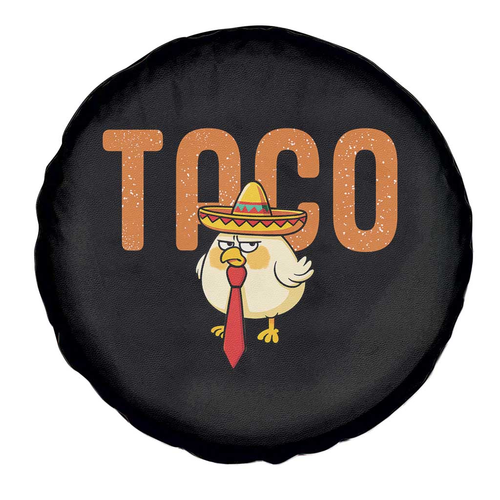 TACO Chicken in Sombrero Spare Tire Cover Funny Mexican Food