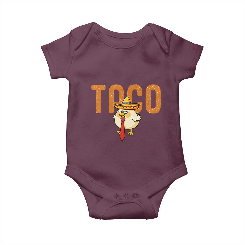 TACO Chicken in Sombrero Baby Onesie Funny Mexican Food