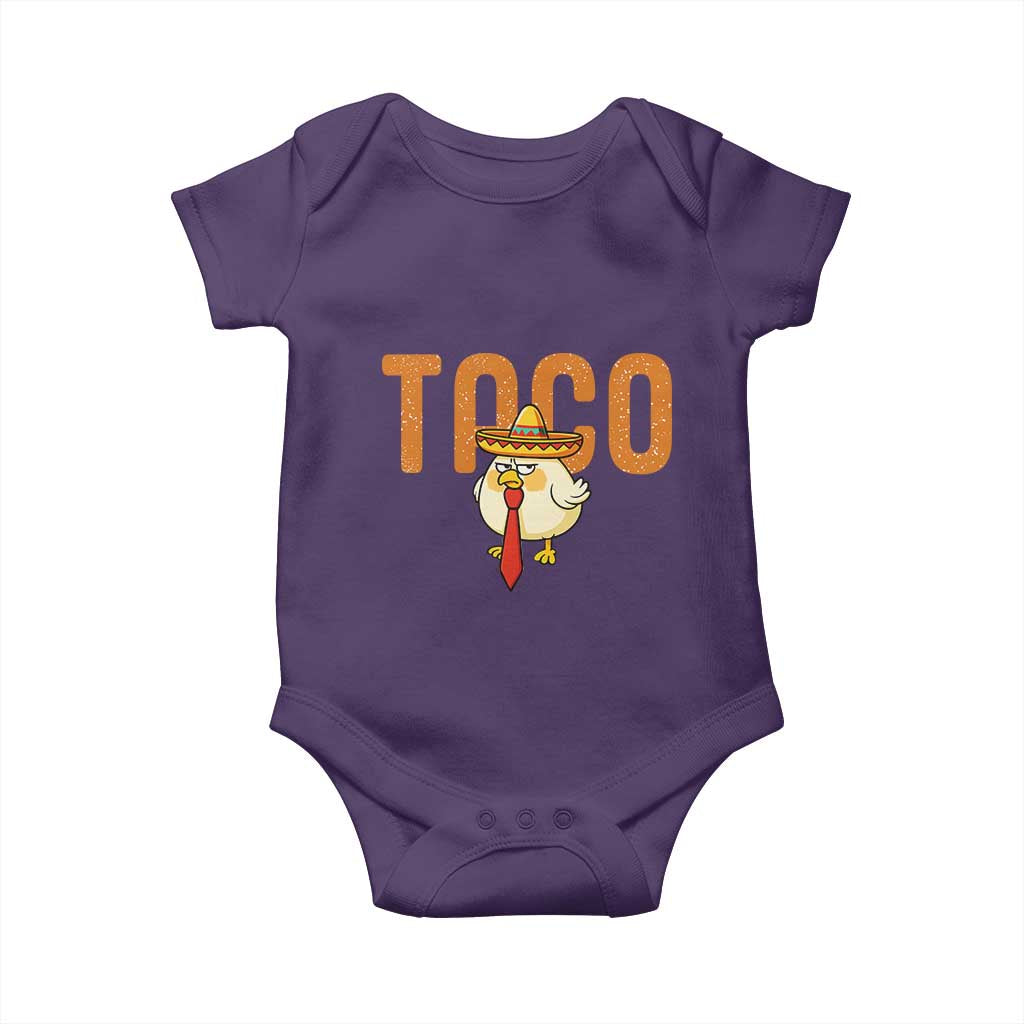 TACO Chicken in Sombrero Baby Onesie Funny Mexican Food