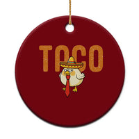 TACO Chicken in Sombrero Ceramic Ornament Funny Mexican Food - Wonder Print Shop