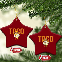 TACO Chicken in Sombrero Ceramic Ornament Funny Mexican Food - Wonder Print Shop