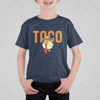 TACO Chicken in Sombrero T Shirt For Kid Funny Mexican Food