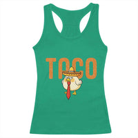 TACO Chicken in Sombrero Racerback Tank Top Funny Mexican Food