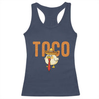 TACO Chicken in Sombrero Racerback Tank Top Funny Mexican Food