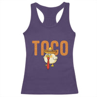 TACO Chicken in Sombrero Racerback Tank Top Funny Mexican Food