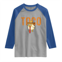 TACO Chicken in Sombrero Raglan Shirt Funny Mexican Food