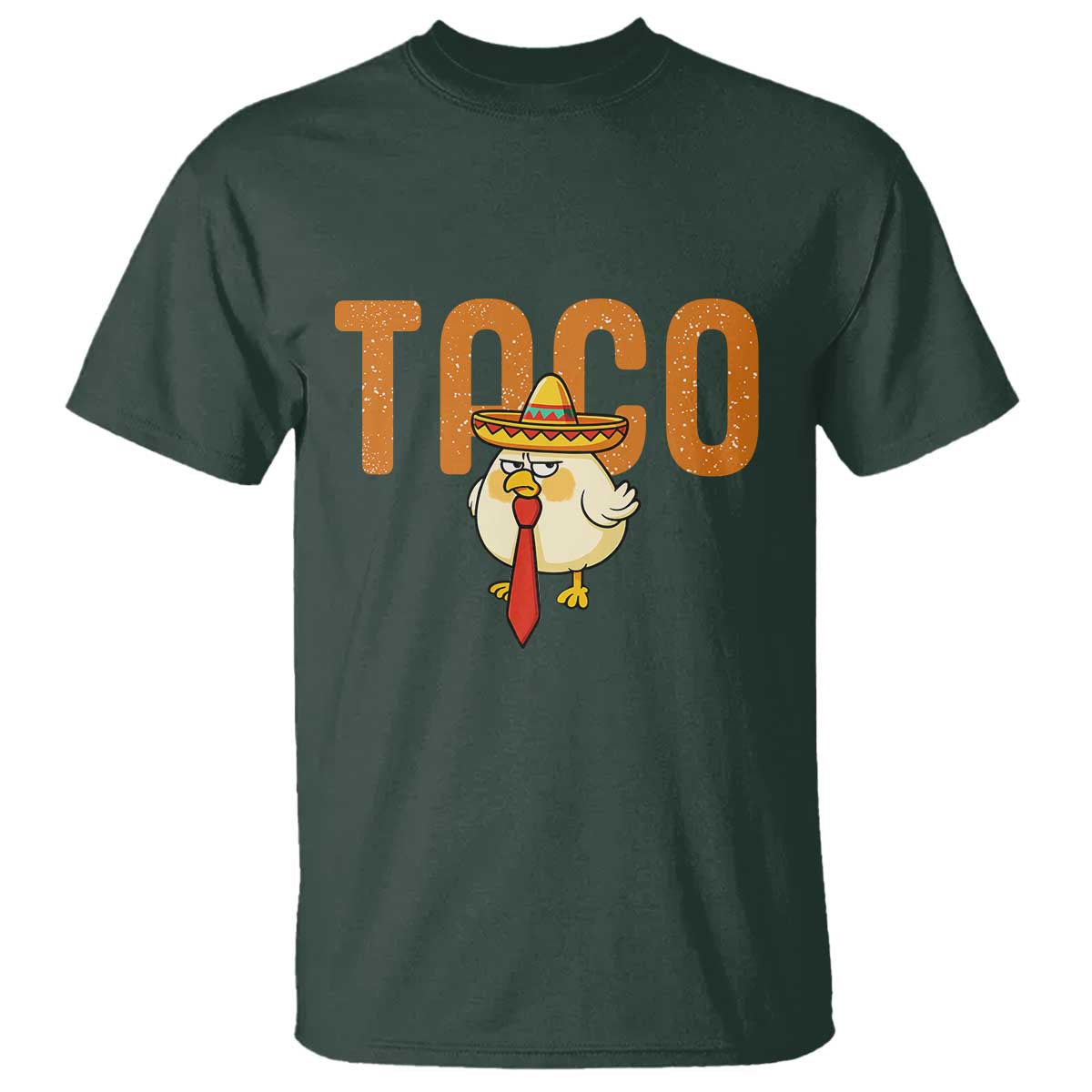 TACO Chicken in Sombrero T Shirt Funny Mexican Food