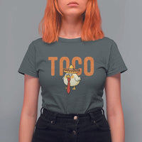 TACO Chicken in Sombrero T Shirt For Women Funny Mexican Food