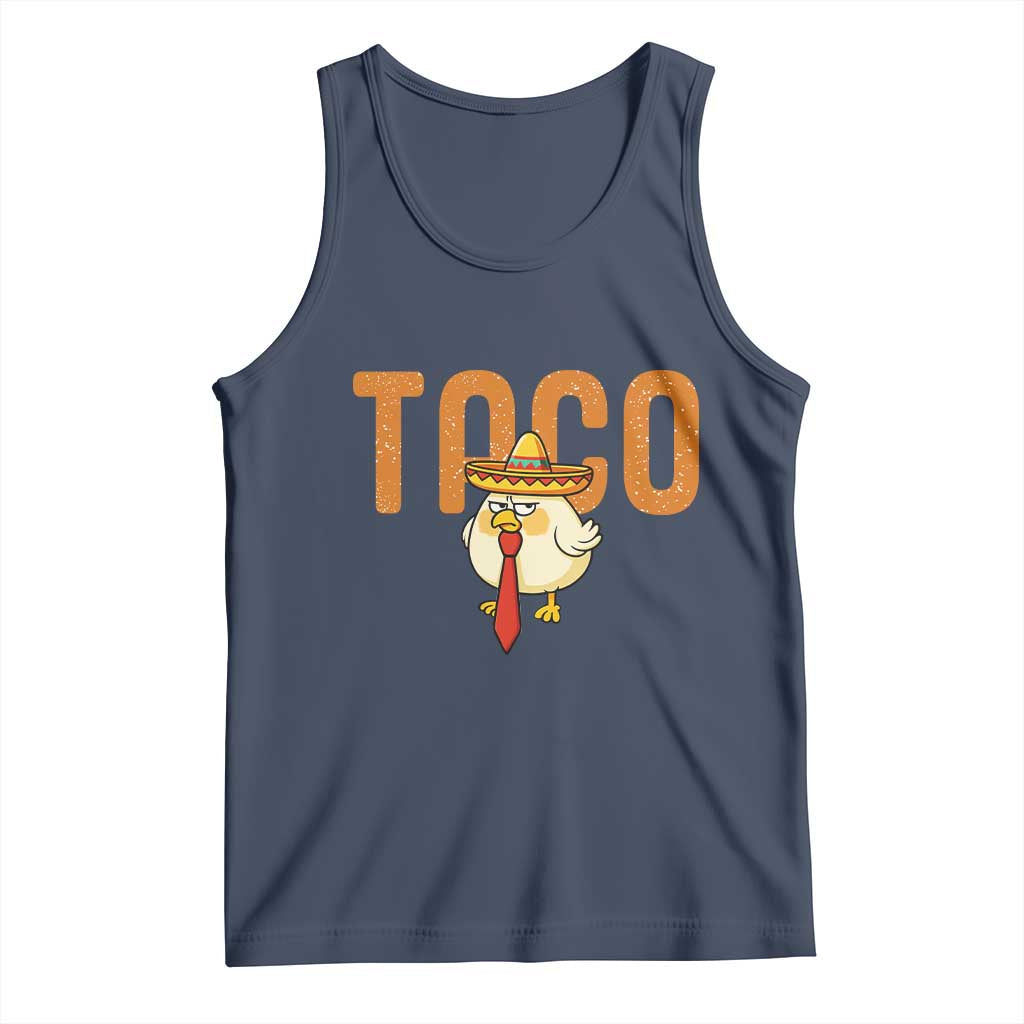 TACO Chicken in Sombrero Tank Top Funny Mexican Food