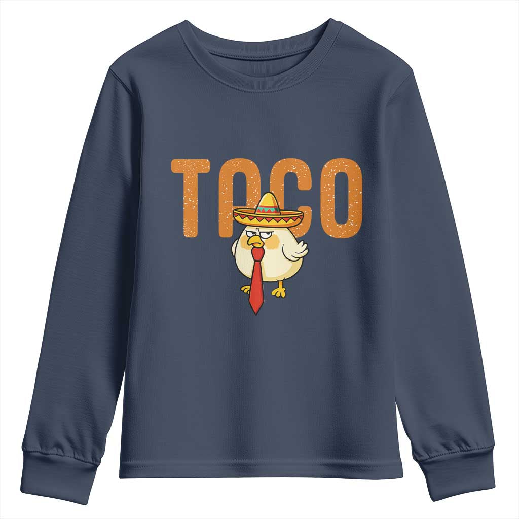TACO Chicken in Sombrero Youth Sweatshirt Funny Mexican Food
