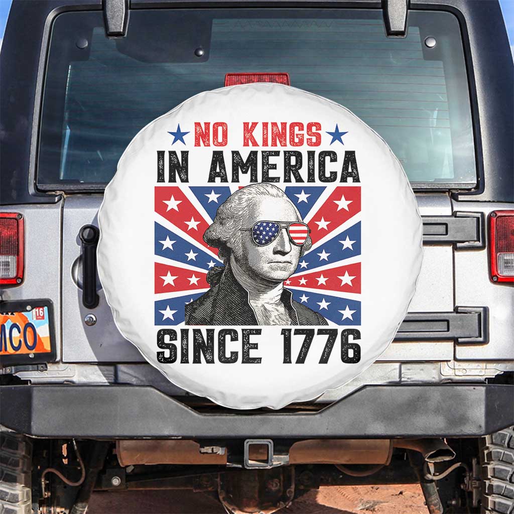 No Kings in America Since 1776 Spare Tire Cover Founding Fathers George Washington Patriotic