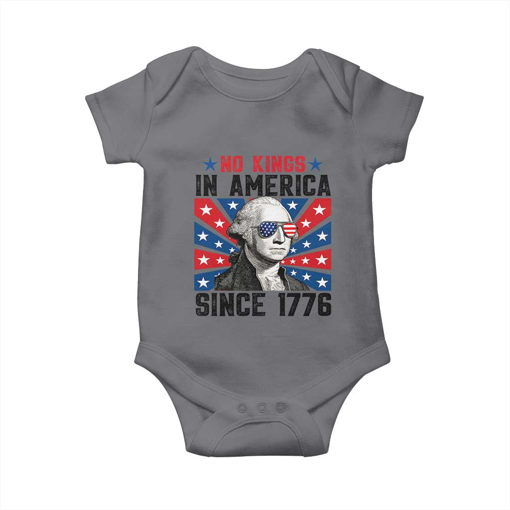 No Kings in America Since 1776 Baby Onesie Founding Fathers George Washington Patriotic