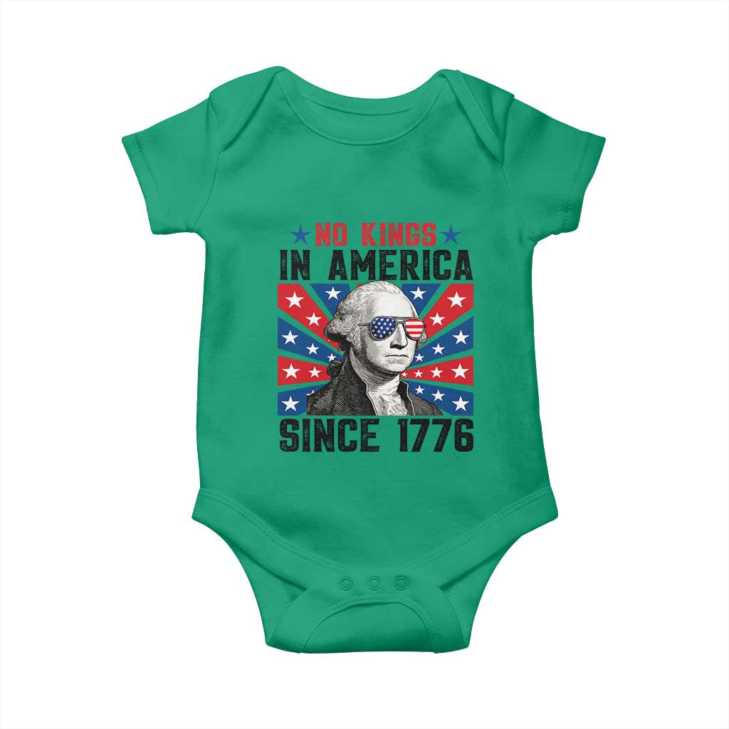 No Kings in America Since 1776 Baby Onesie Founding Fathers George Washington Patriotic