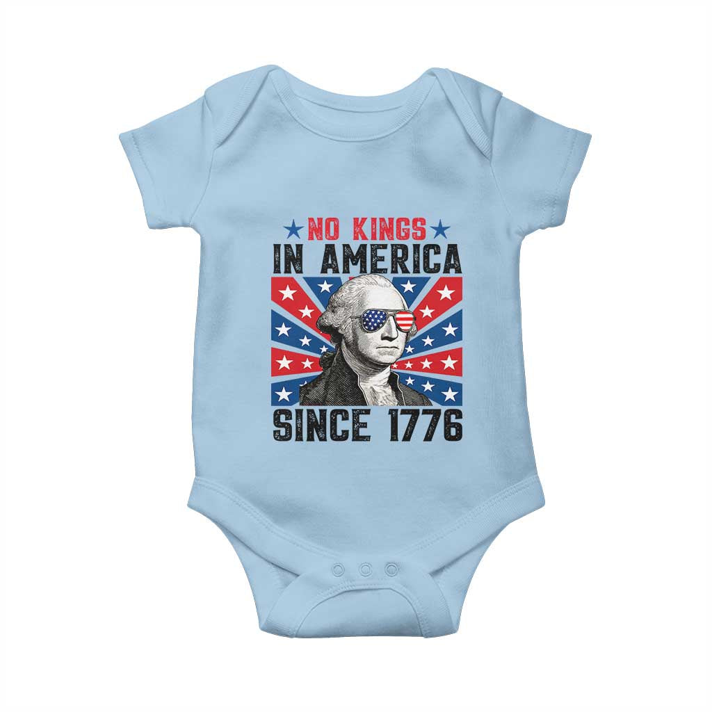 No Kings in America Since 1776 Baby Onesie Founding Fathers George Washington Patriotic