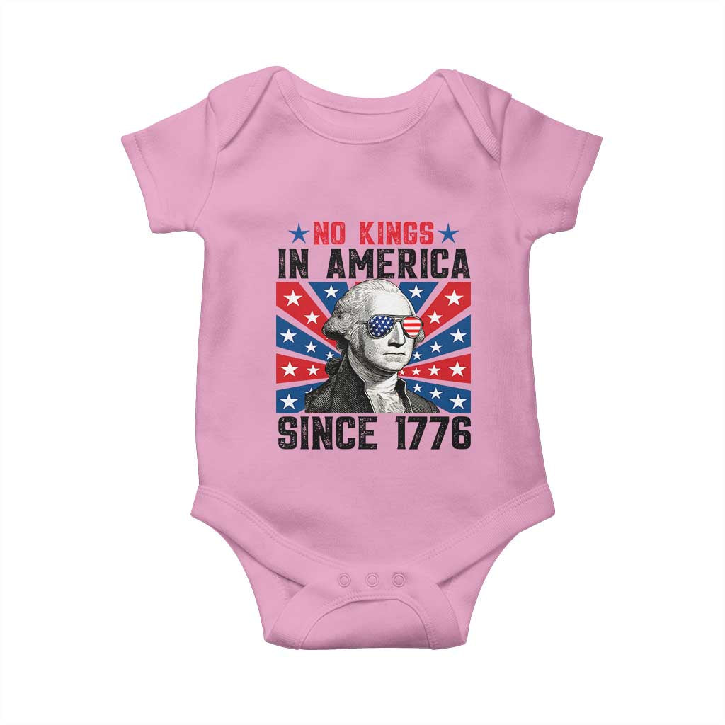 No Kings in America Since 1776 Baby Onesie Founding Fathers George Washington Patriotic