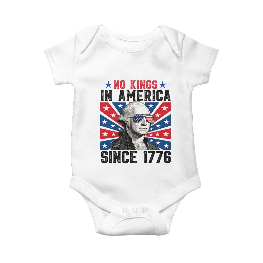 No Kings in America Since 1776 Baby Onesie Founding Fathers George Washington Patriotic