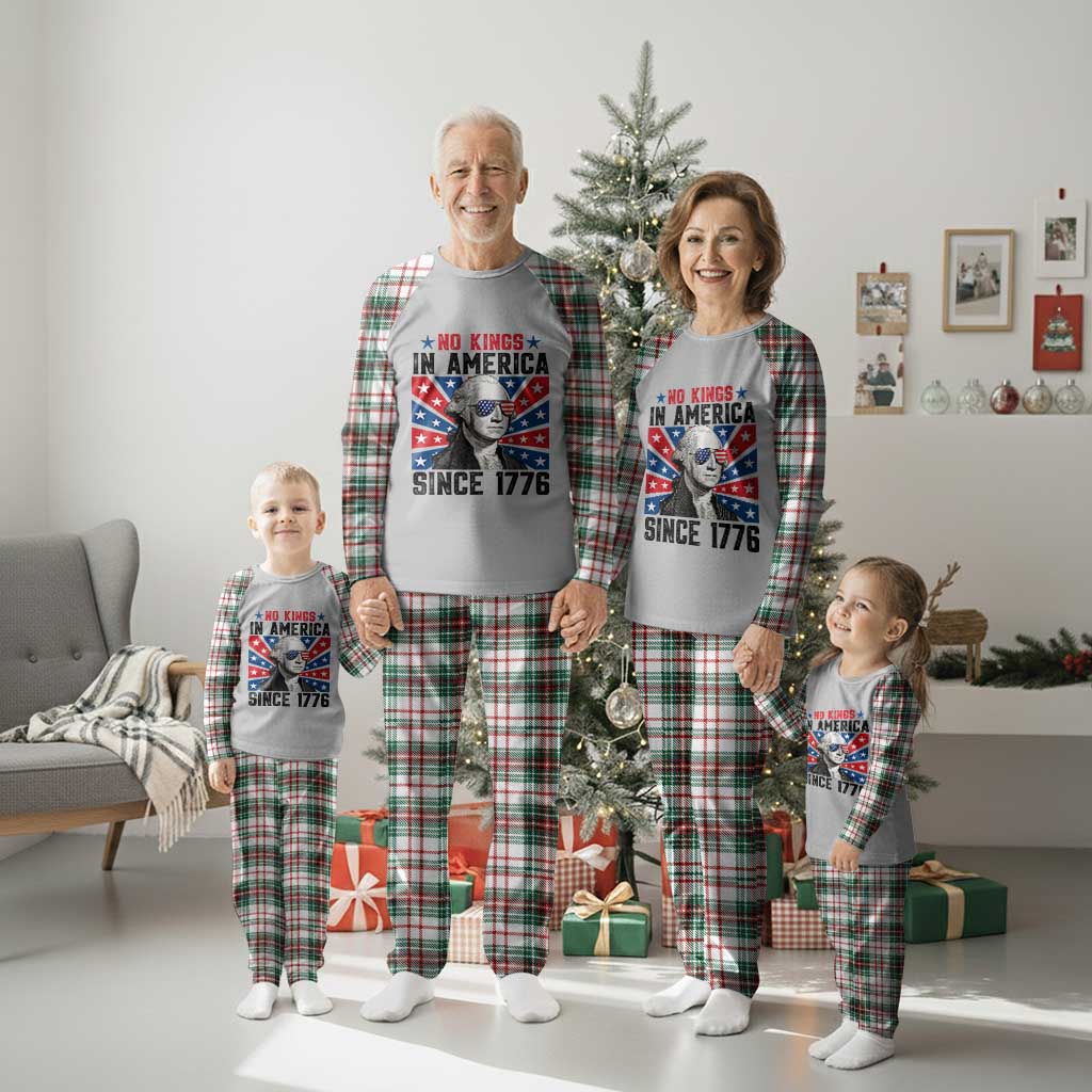 No Kings in America Since 1776 Plaid Pajama Set Founding Fathers George Washington Patriotic - Wonder Print Shop