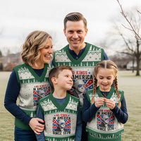 No Kings in America Since 1776 V-Neck Knit Sweater Vest Founding Fathers George Washington Patriotic - Wonder Print Shop