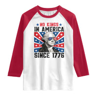 No Kings in America Since 1776 Raglan Shirt Founding Fathers George Washington Patriotic