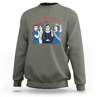 Patriotic Feminist Empowerment Sweatshirt Girl Will Be Girls Womens Rights 4th of July