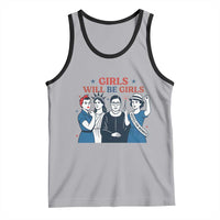 Patriotic Feminist Empowerment Tank Top Girl Will Be Girls Womens Rights 4th of July