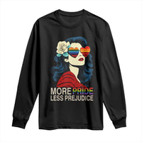 More Pride Less Prejudice Long Sleeve Shirt Retro Pride Month LGBTQ Feminist - Wonder Print Shop