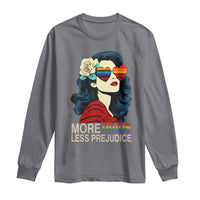 More Pride Less Prejudice Long Sleeve Shirt Retro Pride Month LGBTQ Feminist - Wonder Print Shop