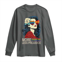 More Pride Less Prejudice Long Sleeve Shirt Retro Pride Month LGBTQ Feminist - Wonder Print Shop