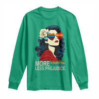 More Pride Less Prejudice Long Sleeve Shirt Retro Pride Month LGBTQ Feminist - Wonder Print Shop