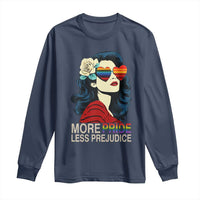 More Pride Less Prejudice Long Sleeve Shirt Retro Pride Month LGBTQ Feminist - Wonder Print Shop