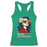 More Pride Less Prejudice Racerback Tank Top Retro Pride Month LGBTQ Feminist - Wonder Print Shop
