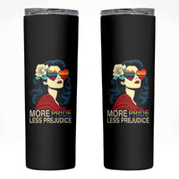 More Pride Less Prejudice Skinny Tumbler Retro Pride Month LGBTQ Feminist - Wonder Print Shop